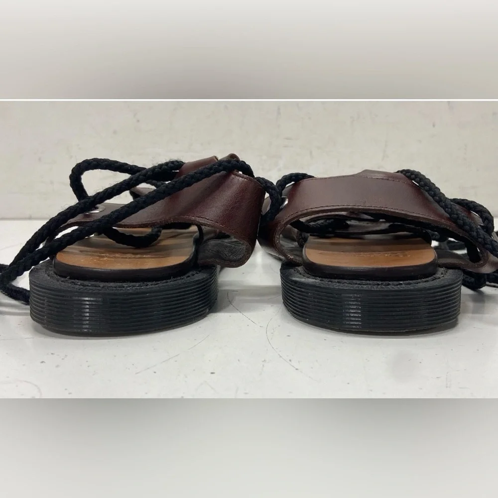 Dr. Martens Brown Leather Lace-Up Gladiator Sandals - Picture 4 of 7
